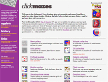 Tablet Screenshot of clickmazes.com